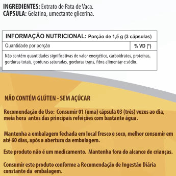 Pata de Vaca Bauhinia forficata 500mg 60 / 90 / 120 Cápsulas - Suplemento Alimentar Natural