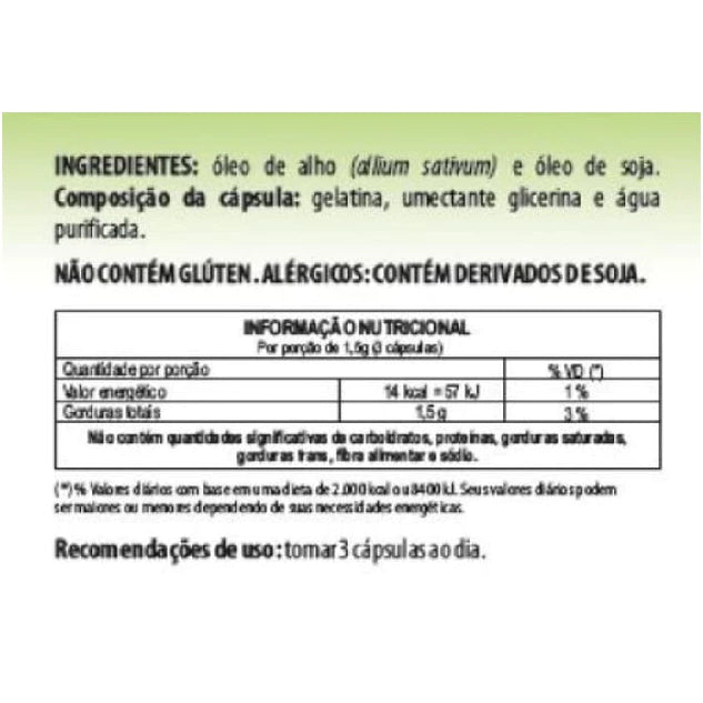 Óleo de Alho 500mg ou 250mg 60 Cápsulas Softgel - Naturemaxx - Suplemento Alimentar Natural