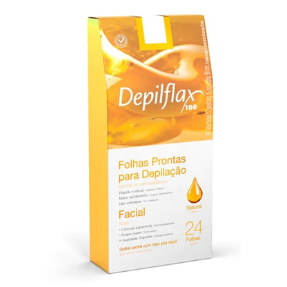 Folhas Prontas Depilação Facial Depilflax 24 und - Escolha