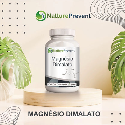 Magnésio Dimalato 500mg 60 / 90 / 120 Cápsulas - Suplemento Alimentar Natural