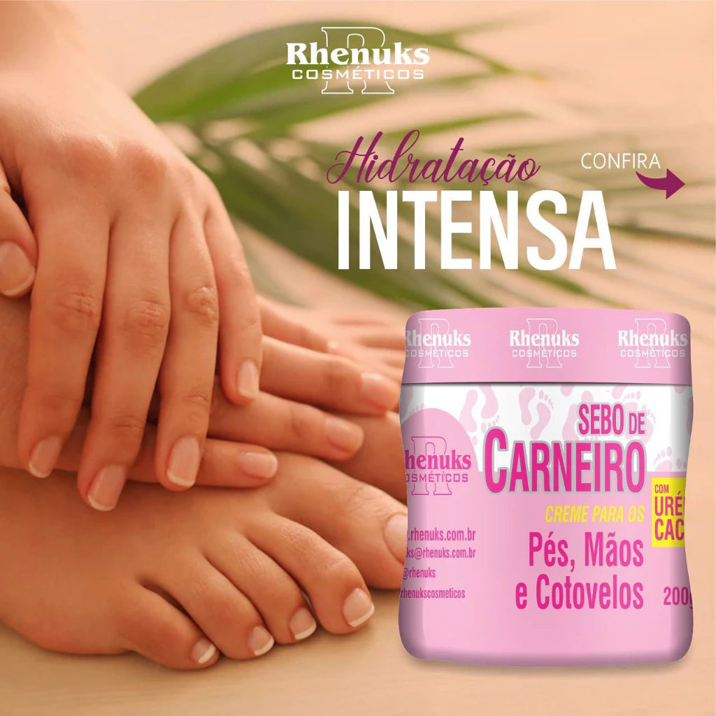 Kit ANTI RACHADURAS! Gota Milagrosa + Sebo de Carneiro + Creme Miconaze - Perfeito para os Pés