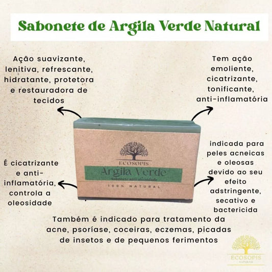 Sabonete de Argila Verde Natural