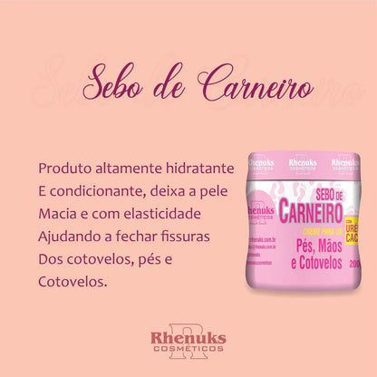 Kit ANTI RACHADURAS! Gota Milagrosa + Sebo de Carneiro + Creme Miconaze - Perfeito para os Pés