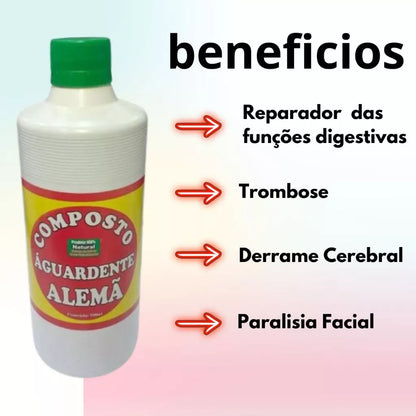 Composto Água Ardente Alemã - (Aguardente Alemã) - 100% Natural - 500 ml