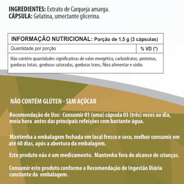 Carqueja Amarga 60 / 90 / 120 Cápsulas 500mg - suplemento alimentar natural