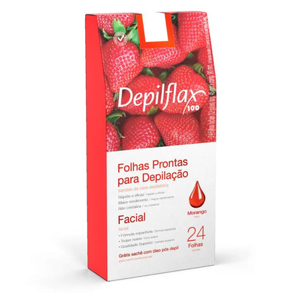 Folhas Prontas Depilação Facial Depilflax 24 und - Escolha