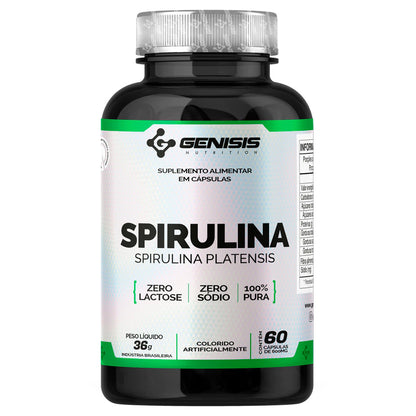 Spirulina 100% Puro Natural Espirulina - 60 Capsulas