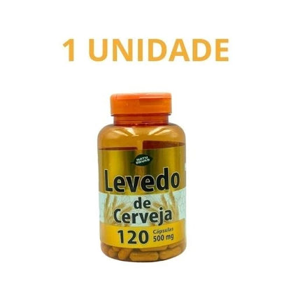 levedura de cerveja - levedo 100% natural 120 capsulas de 500 mg