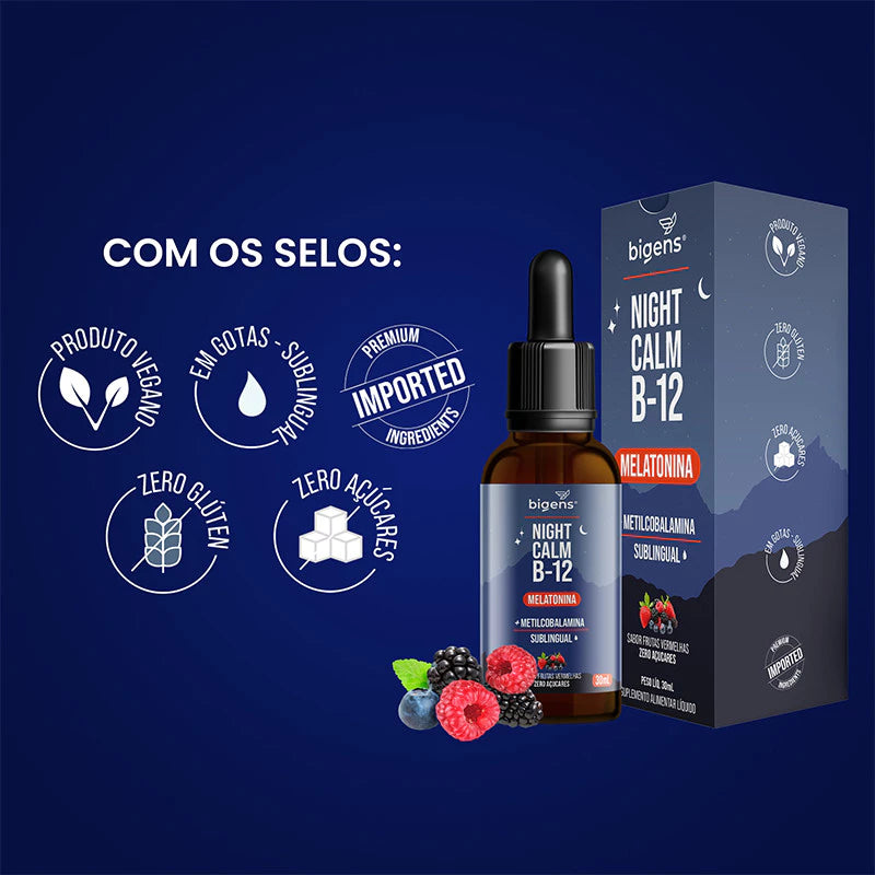 BIGENS NIGHT CALM + B12 FRUTAS VERMELHAS 30ML